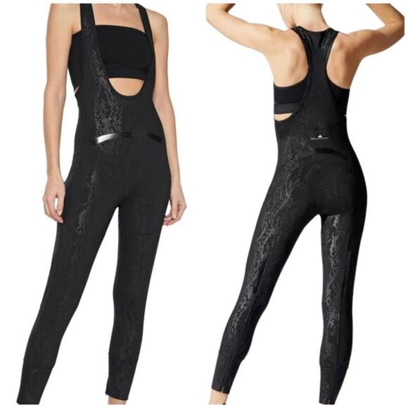 Adidas by Stella McCartney Bodysuit Train All-In-One SIZE XS Black Snake Print - Picture 1 of 13